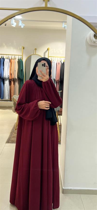 Hira Model Bordo – Ümran Özbek Collection--Elbise