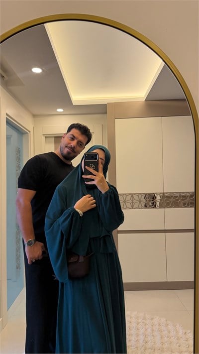 HİRA MODEL PETROL YEŞİLİ ŞALLI TAKIM--Ferace