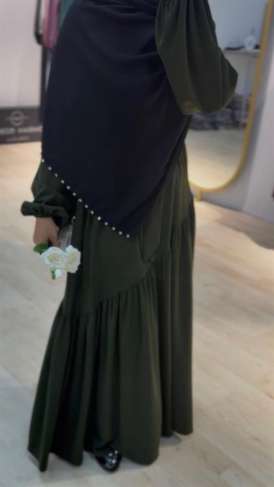 Mihra Elbise Haki Yeşili – Ümran Özbek Collection--Abaya