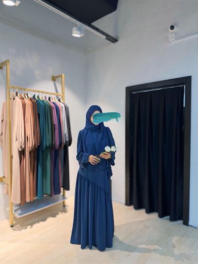Mihra Elbise Indigo Mavi – Ümran Özbek Collection--Abaya