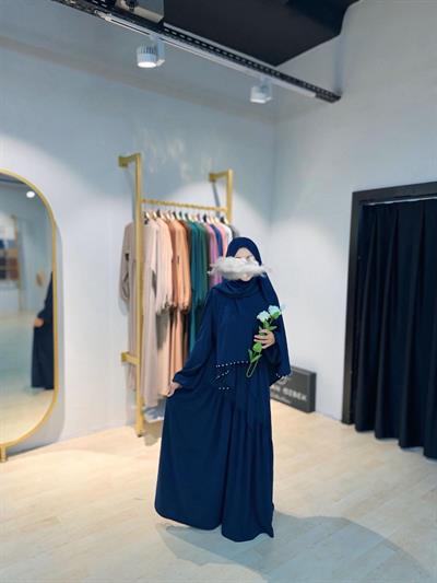 Mihra Elbise Lacivert – Ümran Özbek Collection--Abaya