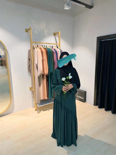 Mihra Elbise Petrol Yeşili – Ümran Özbek Collection--Abaya