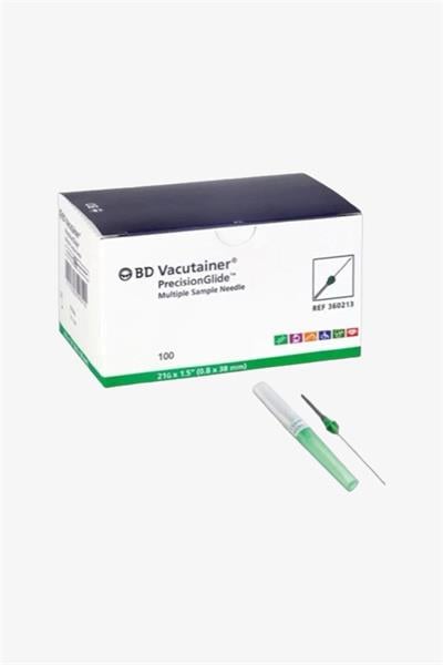 Bd Vacutainer Kan Alma İğnesi 21Gx38mm Yeşil 100'lü