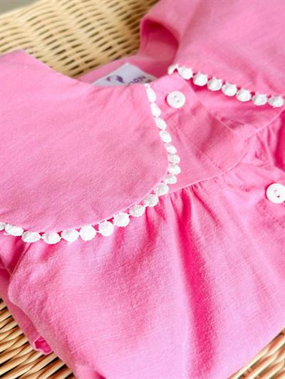 Bebe Yaka Pembe Elbise