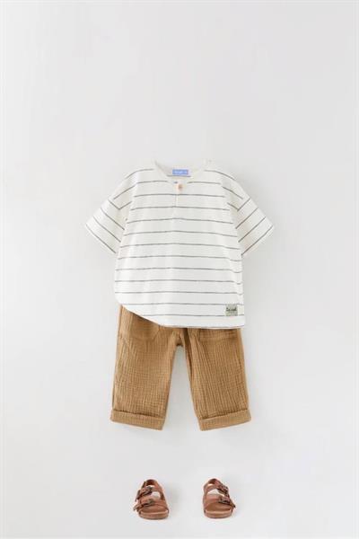Çizgili Müslin Takım