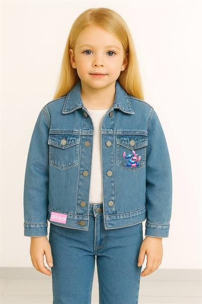 Denim Kot Ceket Stitch Karakter 