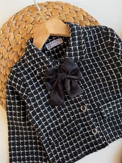 Dokuma Etekli 2li Takım SİYAH