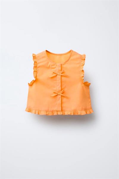 Dokuma Fiyonklu Etek Takım Turuncu