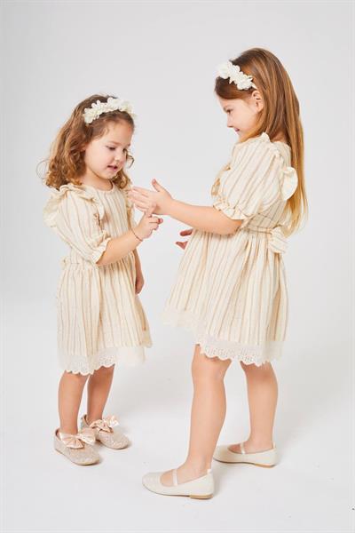 Fisto Detaylı Muslin Elbise(Şapka Hediyelidir) 