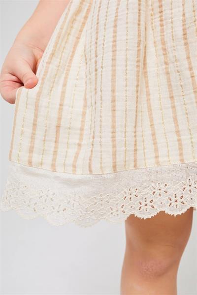 Fisto Detaylı Muslin Elbise(Şapka Hediyelidir) 