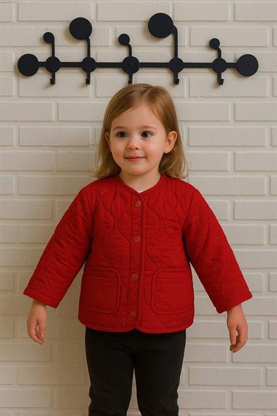 Kapitone Ceket Kırmızı