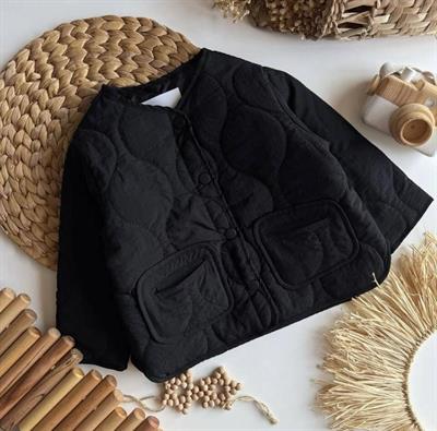 Kapitone Ceket Siyah