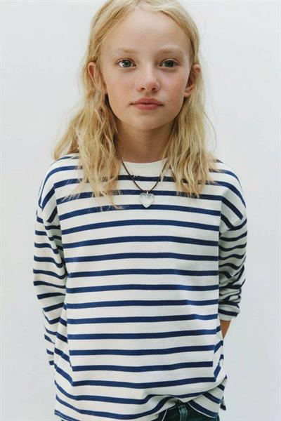 Laciel Paris Çizgili Sweatshirt mavi