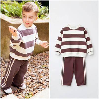 Laciel Paris Cizgili Takım Kiremit Renk