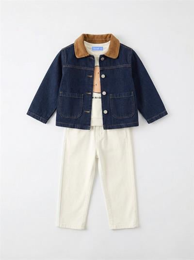 Laciel Paris Denim Kadife Yakalı Ceket 