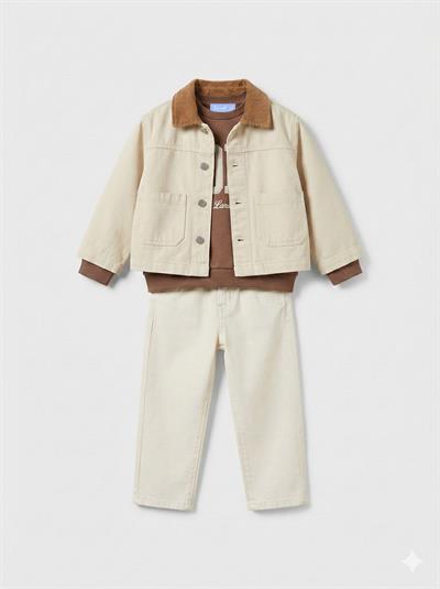 Laciel Paris Krem Kadife Yakalı Ceket 