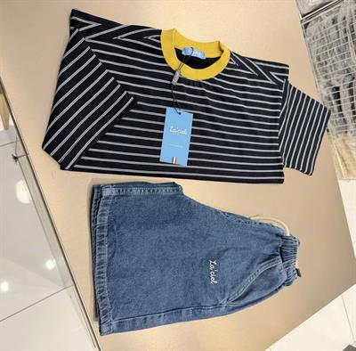 Laciel Paris Lacivert Cizgili TSHRT