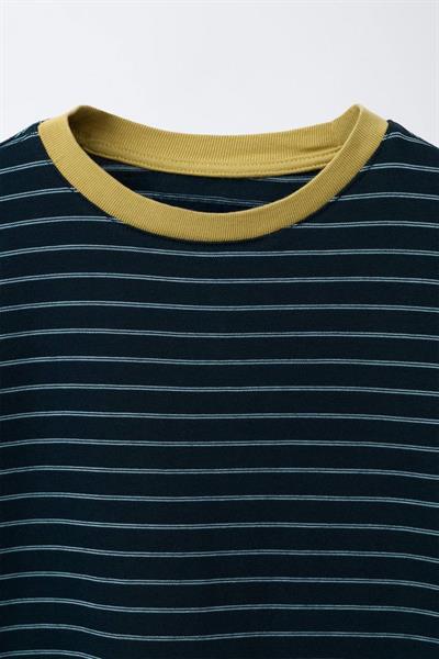 Laciel Paris Lacivert Cizgili TSHRT