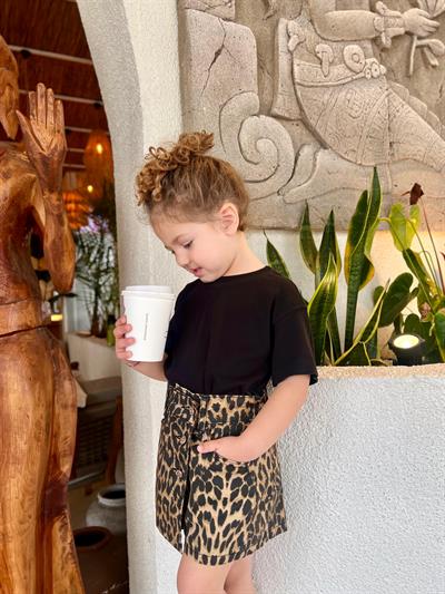 Leopar Şort Etek 
