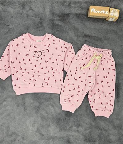 Orjinal Marka Baby Takım Çiçekli Pembe