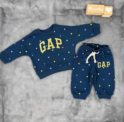 Orjinal Marka Baby Takım Lacivert  Kalpli