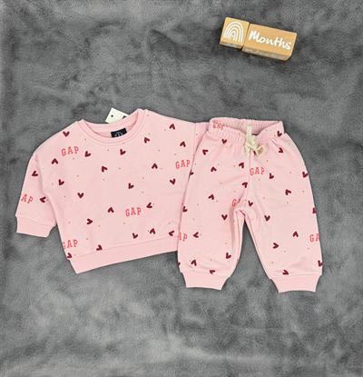 Orjinal Marka Baby Takım Pembe Kalpli