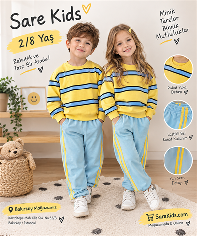 Sarı Mavi Cizgili Takım 