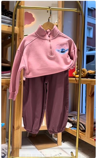 Stitch Sweatshirt PEMBE