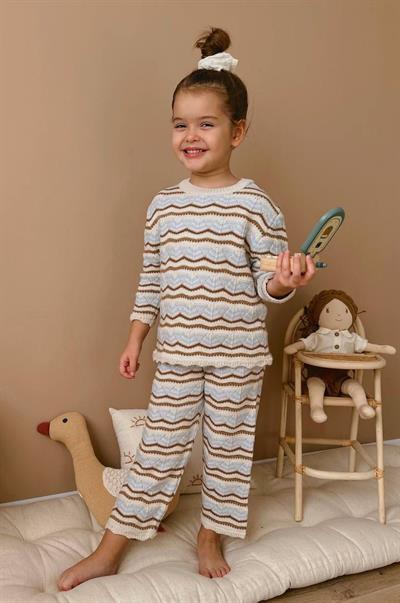 Triko Cizgili Desenli Takım   