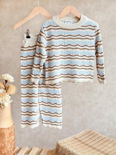 Triko Cizgili Desenli Takım   