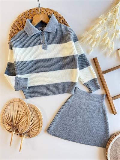 Trıko Eteklı İkili Takım GRİ