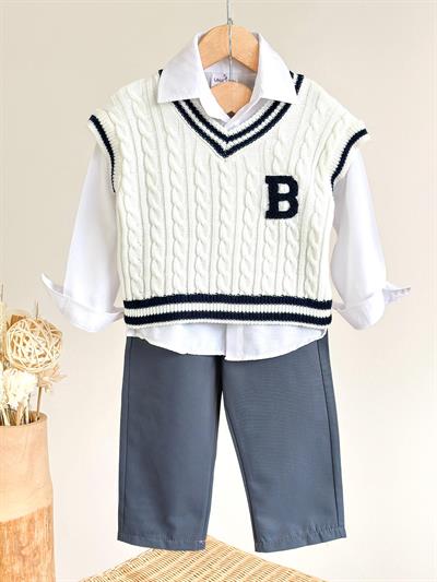 Yelekli Gömlekli 3Lü Takım 