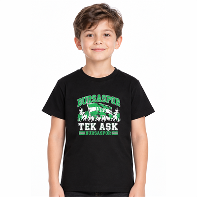 ÇOCUK 1963 BAYRAKLI T-SHIRT SİYAH  2026