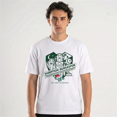 T-SHIRT ŞAMPİYON 2025-2026 BEYAZ