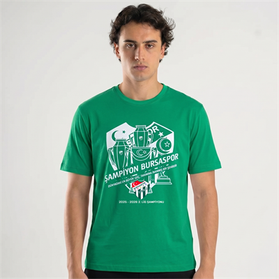 T-SHIRT ŞAMPİYON 2025-2026 YEŞİL 