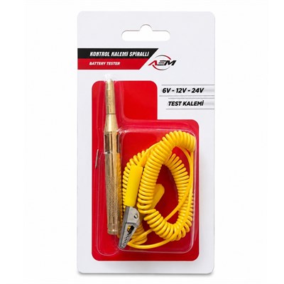 AEM Oto Kontrol Kalemi Spiral Kablolu 6-24V
