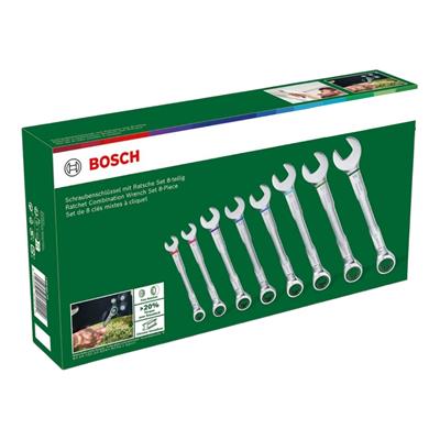 BOSCH Cırcır Kombine Anahtar Takımı 8 Parça