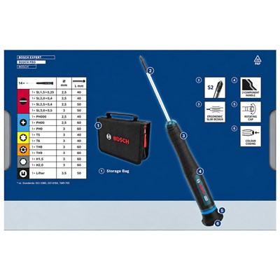 BOSCH Klemens Tornavida Takımı Hassas Pro 14 Parça