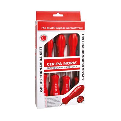 CER-PA NORM Düz ve Yıldız Uçlu Tornavida Takımı X-Plus 7 Parça