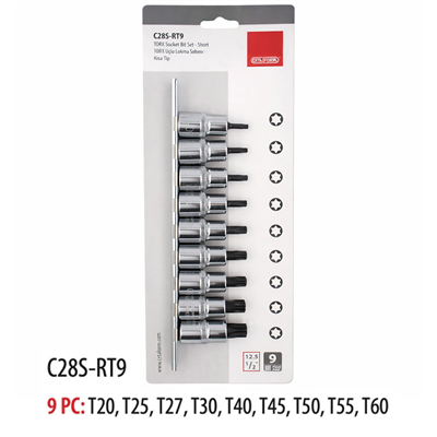 CETA FORM 1/2 Torx Uçlu Lokma Takımı Kısa 9 Parça