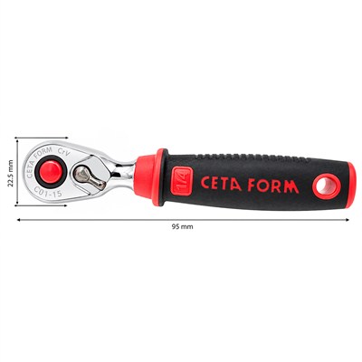CETA FORM 1/4 Lokma Cırcır Kolu 48 Diş 95 mm