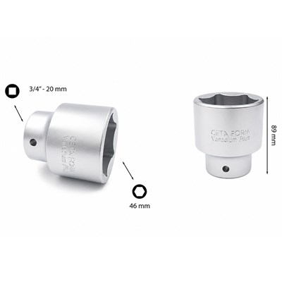 CETA FORM 3/4 Altı Köşe Lokma Anahtar 46 mm