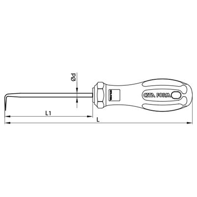 CETA FORM 90° Uçlu Biz 80 mm