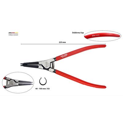 CETA FORM Dış Segman Pensesi Yaylı Düz 225 mm