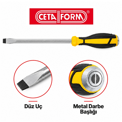 CETA FORM Düz Uçlu Darbeli Tornavida C-Plus 5.5 x 100 mm