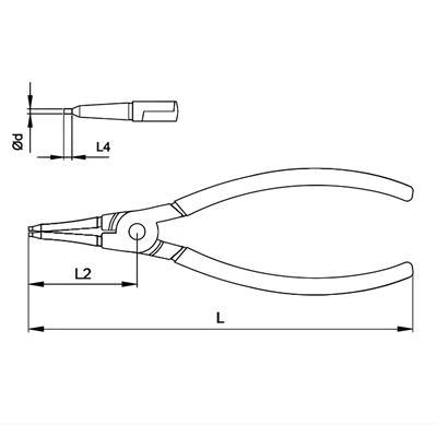 CETA FORM İç Segman Pensesi Yaysız Düz 225 mm