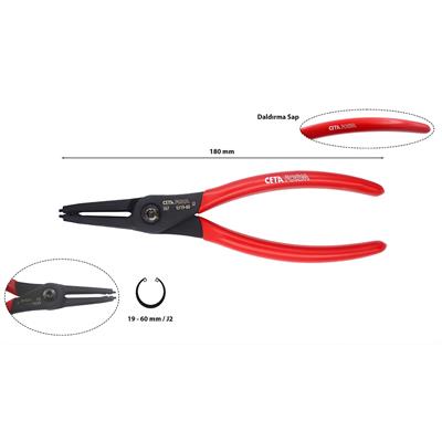 CETA FORM İç Segman Pensesi Yaysız Düz 180 mm