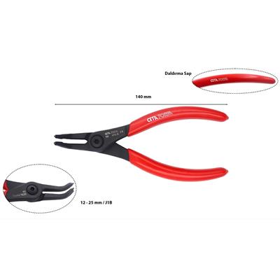 CETA FORM İç Segman Pensesi Yaysız Eğri 140 mm