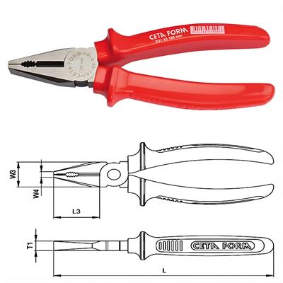 CETA FORM Kargaburun Pense Polişajlı UniGrip Sap 200 mm