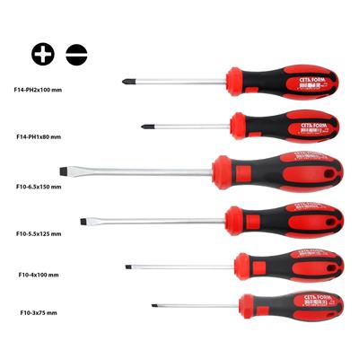 CETA FORM Düz ve Yıldız Uçlu Tornavida Takımı C-Plus 6 Parça